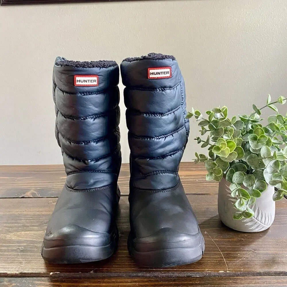 Hunter Intrepid Snow Boot Toddler / Little Kid Black Waterproof Boys 4 / Girls 5